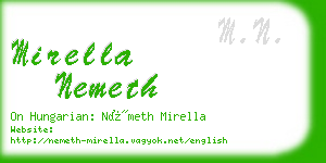 mirella nemeth business card
